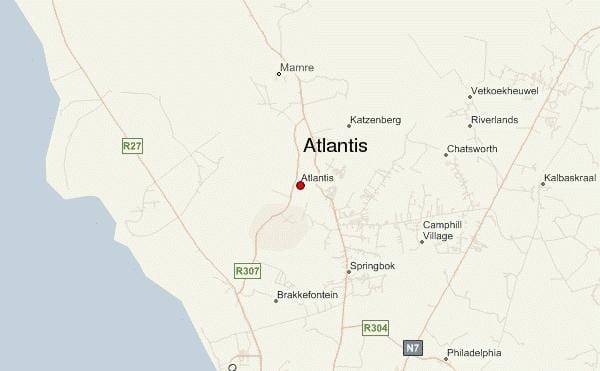 karta över atlantis Kapstaden