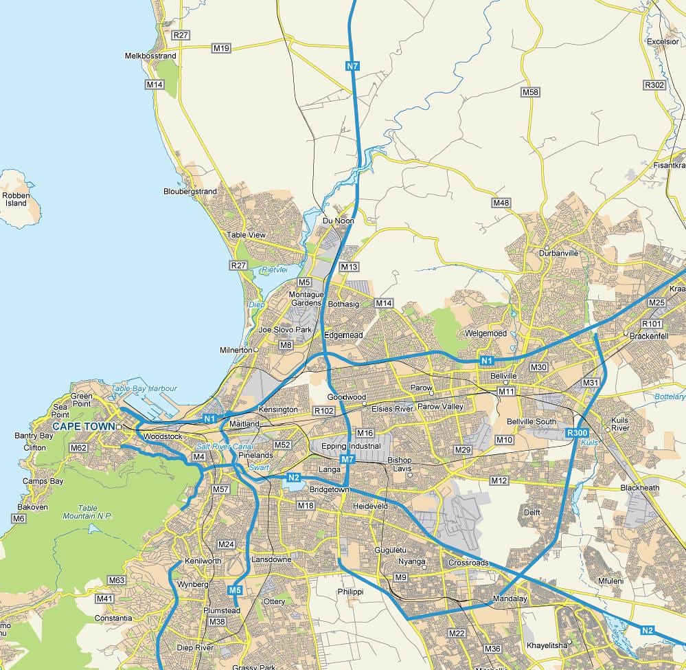 karta över edgemead Kapstaden