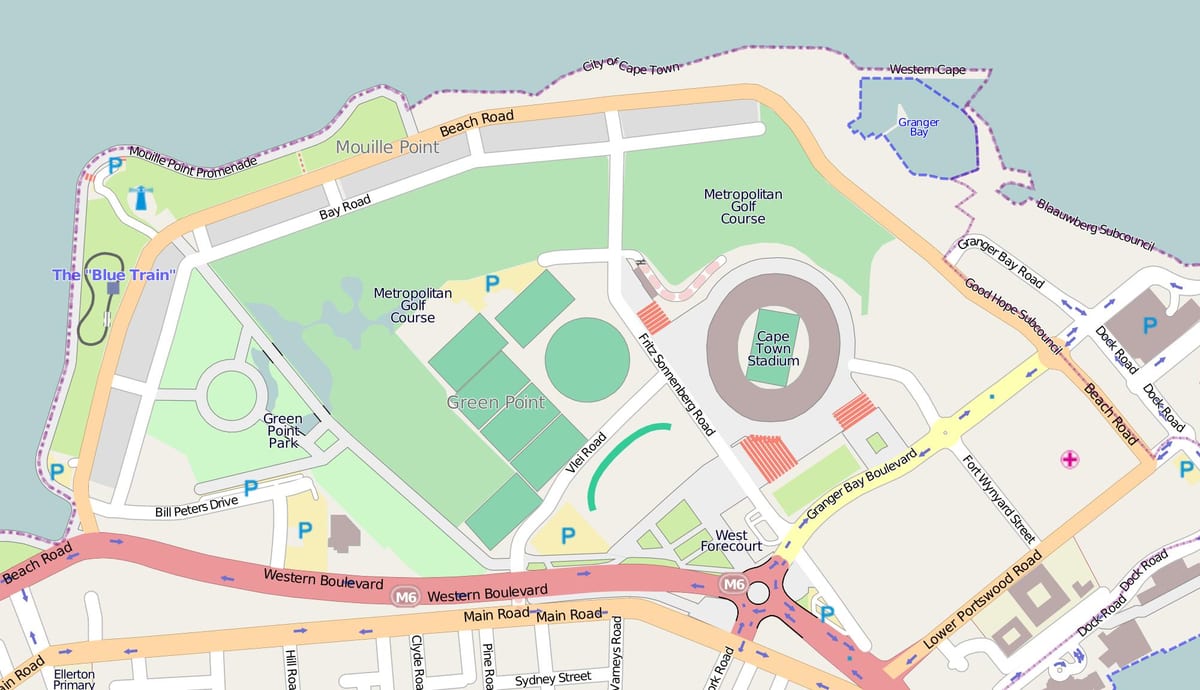 karta över green point gemensamma fält