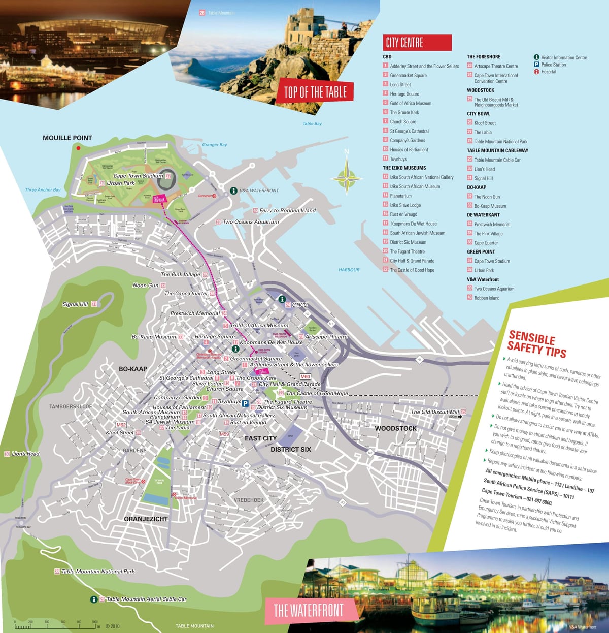 city sightseeing i Kapstaden karta