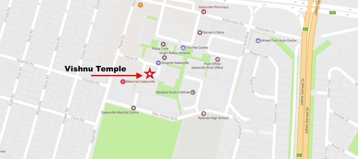 karta över rylands Kapstaden