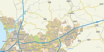Karta över durbanville och förorter