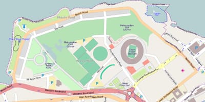 Karta över green point gemensamma fält