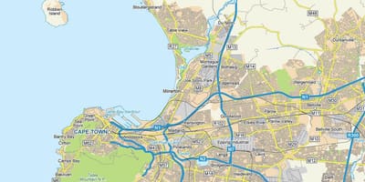 Karta över milnerton och omger