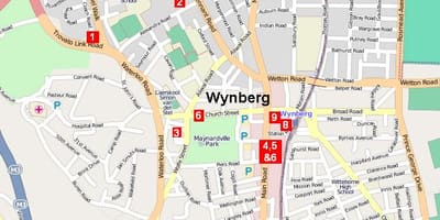  karta över wynberg Kapstaden