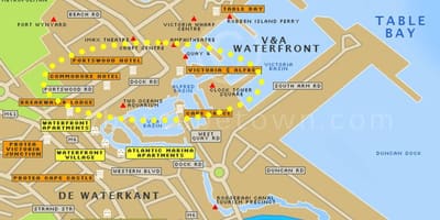 V&a Cape Town waterfront karta